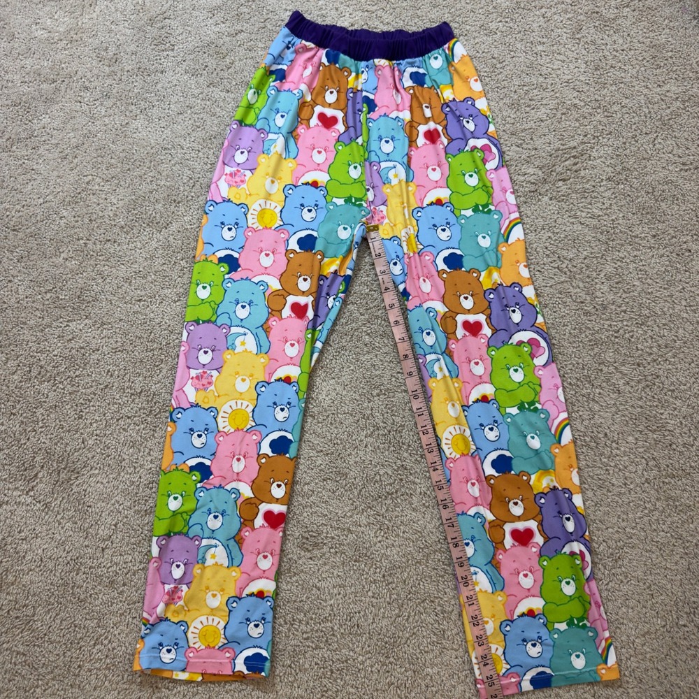 Care Bears Pajama Pants Womens Purple Elastic Waist All Over Print Lounge Pants - Picture 6 of 7